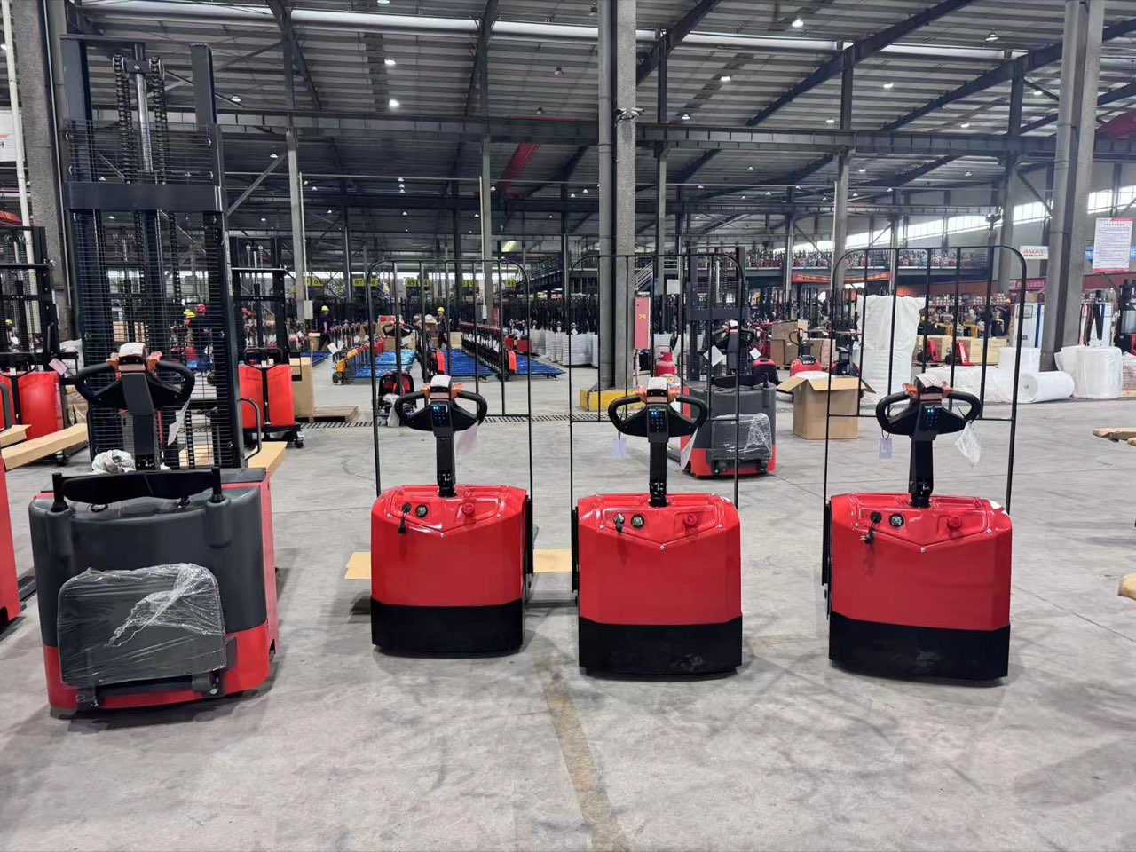 Accelift factory floor with electric pallet trucks